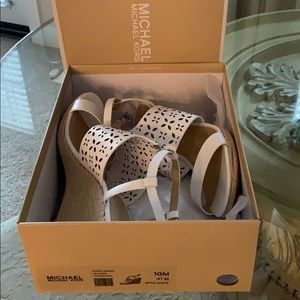 Michael Kors leather wedges